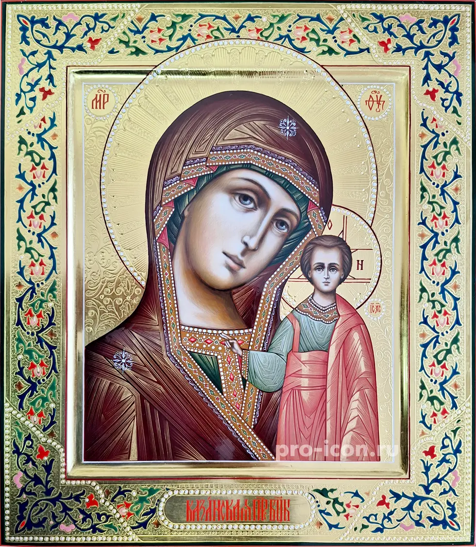Казанская палехская икона Казанская икона