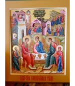 Палехская икона Троица