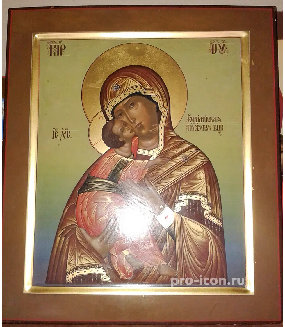 Владимирская палехская икона Пресвятой Богородицы Владимирская икона Пресвятой Богородицы