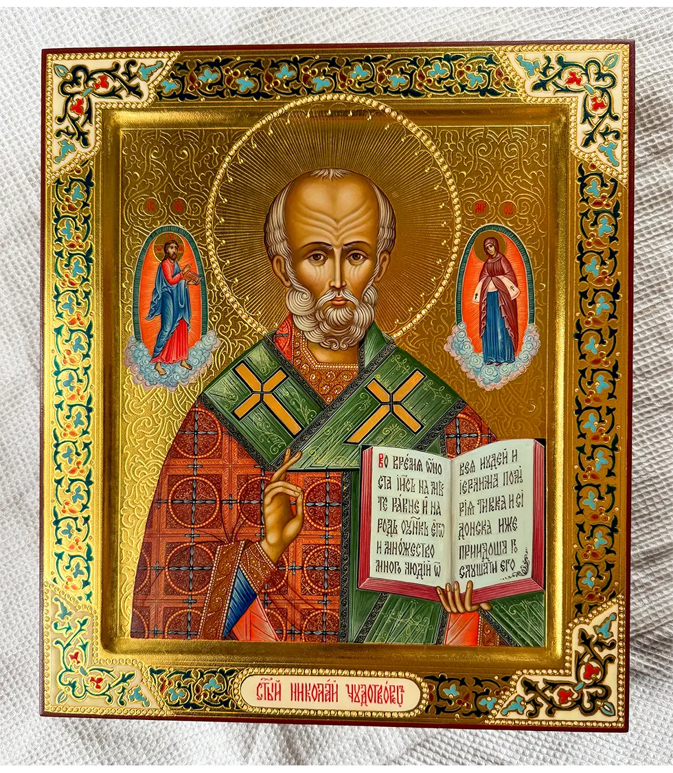 Палехская икона Николая Угодника