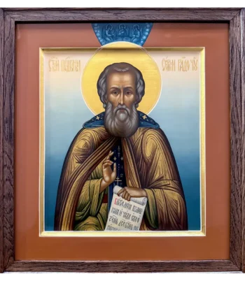 Палехская икона Сергия Радонежского