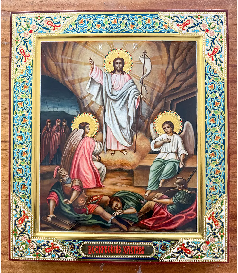 Палехская икона Воскресение Христово