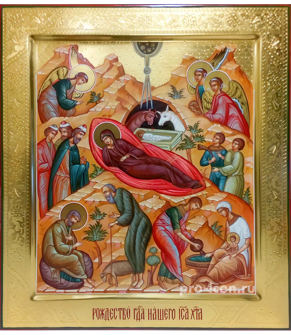 Палехская икона Рождество Господа