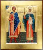 Палехская икона князя Бориса и княгини Ольги