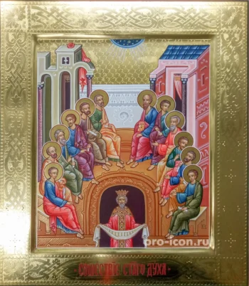 Палехская икона Сошествие Святого Духа