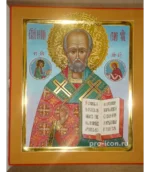 Икона палехская Николай Чудотворец