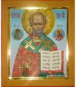 Икона палехская Николай Чудотворец